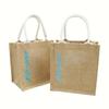 Saco de Yute Bolsa Personalizada para Vino Bolsa de Algodón y Lino Bolsa de Lino Laminado Bolso de Mano de Lino para Compras Logo Impreso Regalo Publicitario