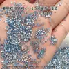 Rhinestones Planos Azules Claros Mini Cuadrados de Circonita, Decoraciones Azules para Uñas, Sensación Popular de Internet, Anillos Pequeños Cuadrados de Strass