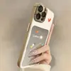 Design de Coração Colorido Vazado Adequado para iPhone 17 Pro Max, Capa de Celular Feminina Apple 16, 15 Proteção Completa Anti-Queda, 14 Fofo