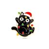 Broche Insignia Navideña de Dibujos Animados Gato Navideño Lindo Creativo Árbol de Navidad Copo de Nieve Broche Insignia de Metal Pin