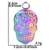 Accesorios de joyería con cabeza de calavera de acero inoxidable europeo y americano, accesorios de nicho de lujo ligero, collar de acero inoxidable DIY, galvanoplastia al vacío de 18k
