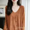 Cardigan de crochê vazado de malha fina, estilo duas peças, para mulheres, caimento solto, emagrecimento, estiloso, moderno e sofisticado, com decote V