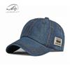 Sombrero para Hombre Cuatro Estaciones Denim Lavado Gorra con Visera Estilo Coreano Moda Parche Protección Solar Sombrero para el Sol Gorra de Béisbol para Mujer Trendy
