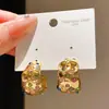 Brincos de Tarraxa Redondos em Forma de C com Inlay de Diamante em Prata Agulha Moda para o Trabalho Estilo Simples Brincos Nicho Sensação de Alto Padrão Acessórios de Brinco Versáteis Individuais