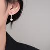 Pendientes de plata de ley 925 con perla y diamantes, diseño de personalidad para mujer, elegantes y ligeros pendientes de lujo inspirados en Europa y América.