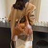 Mochila Feminina de Luxo Retrô Grande Capacidade 2024 Nova Mochila Versátil Bolsa de Ombro Multifuncional Bolsa Tote