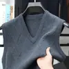 Colete de tricô para atacado transfronteiriço para homens, colete de tricô quente slim-fit de outono e inverno para homens