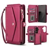 Adequado para Samsung Fold 30% de Desconto Capa de Celular Antifurto, Samsung Fold6 Carteira Transversal com Zíper Capa de Celular de Couro