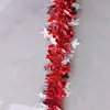 Decoración Navideña Colgante de Pentagrama Adorno Esponjoso Cinta de Colores Flor de Tirar Tiras Coloridas Densas Suministros para Decoración de Fiesta Festiva Adornos
