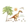 Mup1859 Dinosaurio Acuarela Planta de Dinosaurio Pegatinas de Pared Habitación de Niños Decoración de Fondo de Educación Temprana Transfronterizo Removible