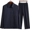 Camisa de manga larga de algodón y lino para hombres de mediana edad y mayores, ropa de verano para papá, camisa de verano para abuelo, ropa de verano para hombre