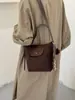 Nuevos Dijes para Bolsos Mini Simples Sensación de Alta Gama Bolsos de Tote Perezosos para Vacaciones para Mujeres Otoño Invierno Bolsos de Mano Retro