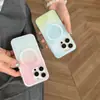 Funda de Teléfono con Tinte de Gradiente Simple de Dopamina 16promax de Absorción Magnética para 15pro Magnética 2 en 1 14p