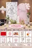 Decoración Estilo Coreano para Primer Cumpleaños Fondo de Pared Escena Atmósfera Tablero Kt para Fiesta de Primer Cumpleaños de Niña Bebé de Un Año