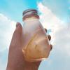 Botella de agua creativa con forma de gota, botella de plástico desechable para mascotas, botella de fruta de 200 ml, taza de té con leche, botella de bebida fría, botella de bebida para llevar