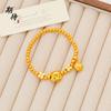 Loja de ouro com ouro de areia vietnamita pote de mel urso contas redondas pulseira diy contas de transferência pulseira de urso pooh com contas mulheres