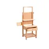 Taburete de Pintura Todo en Uno de Madera Maciza Mesa de Pintura Elevable Especial con Cajón Caballete de Bocetos Multifuncional Aula de Arte
