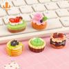 Bolo de frutas brilhante depois de comer bonito diy creme cola caseiro capa de telefone cocar jóias acessórios de resina atacado