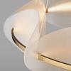 Criativo Moderno Nórdico Sala de Estar Personalidade Simples Sala de Jantar Quarto Luxo Leve Modelo de Quarto Anel de LED Pétala Lustre