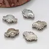 Borde de plata de ley S925 cubierto de jade Hetian murciélago palabra Fu espalda Nube accesorios vintage DIY material de cuentas hecho a mano decoración