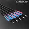 Flechas de Práctica para Principiantes 7.8mm Flechas Mixtas de Carbono con Plumas de Escudo de Colores para Arcos Recurvos, Compuestos, Caza Americana, Arcos de Tiro Recto Tradicionales y Flechas