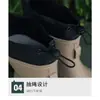 Botas de Lluvia con Cordón para Hombre Nuevas Impermeables para Senderismo al Aire Libre Zapatos de Agua Casuales Botas Cortas de Pareja Botas de Lluvia de Media Pantorrilla