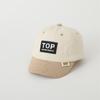 Gorra de pana de estilo japonés y coreano, nueva gorra de béisbol para otoño e invierno para niños, gorra personalizada con letras TOP para bebés de 2 a 6 años