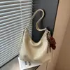 Bolso de hombro vintage nuevo transfronterizo 2026, bolso de mano de nicho de gran capacidad, bolso cruzado simple y elegante para el día a día