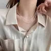 Collar Coreano de Lujo Ligero Brillante para Mujer 2026 Nuevo de Moda Colgante de Corazón de Durazno Cadena para Clavícula Cadena de Cuello
