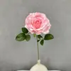 Flor artificial, rosa individual, para decoración de mesa, sala de estar, decoración del hogar, flor artificial, estilo de lujo ligero, accesorio para fotografía transfronteriza, arreglo de rosas para boda