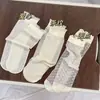 Calcetines Ultra Delgados sin Talón, Calcetines de Encaje de Seda de Hielo Transpirables de Verano, Calcetines de Malla Transpirables Lolita para Niñas