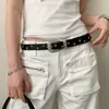 Cinto Fino Estrela Y2K Americano Retrô para Mulheres com Toque de Luxo, Adequado para Saias e Jeans, com um Estilo de Cinto Preppy