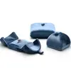 Caixa de Anel Dupla Aberta Veludo Azul Nevoeiro Caixa de Brincos Caixa de Colar Caixa de Pulseira Caixa de Pulseira com Cordão Joias Bolsa de Joias