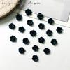 Novo preto fino flash Camellia nail jewelry high-grade tridimensional rosa retro acessórios diy pacote de material