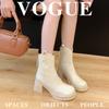 Botas Martin en Stock para Mujer, Nuevas Botas Vaqueras Western Vintage Otoño e Invierno 2026, Botines Gruesos de Suela Espesa Estilo Británico con Tacón Alto