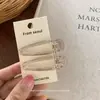 Coreia do Sul Ins Novo Grampo de Cabelo Geométrico Cor de Chá Transparente Cor Champagne Moda Simples Versátil Grampo de Cabelo para Franja Adorno de Cabeça Acessórios de Cabelo
