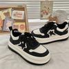 Zapatillas de deporte Star para mujer, primavera y otoño 2024, nuevas zapatillas de estilo coreano, zapatillas deportivas de plataforma versátiles para estudiantes, zapatos casuales blancos