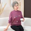 Ropa de invierno para madres Suéter grueso con cuello alto y forro polar para mujeres de mediana edad Ropa interior abrigada para mujeres de mediana edad y mayores Camisa básica