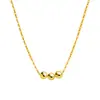 Collar de plata de ley 925 con cuentas en forma de O, moderno collar de celebridades de Internet que combina con todo, estilo coreano, joyería fina de cadena para clavícula.
