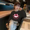 Conjunto de moda de alta gama estilo coreano para niñas, camiseta de manga larga con estampado de dibujos animados, ropa de primavera y otoño, camiseta versátil y elegante de moda para bebés