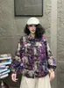 Otoño 2026 Nueva Moda Estampada Cuello Solapa Holgada Adelgazante Manga Larga Camisa de Madre Blusa Elegante Mayoreo