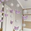 Linda morada kulomi estilo ins cabeza grande kulomi decoración del hogar habitación infantil cortina habitación dormitorio cortina de puerta
