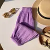 Pantalones antimosquitos para niños pantalones bombachos delgados estilo coreano pantalones largos de gasa de algodón de verano para niños pantalones de pijama para niñas de niños