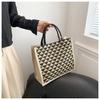 Bolsa de Hombro de Lino Moda Coreana Verano 2024 Estudiante Femenina Clase Bolsa de Gran Capacidad Bolsa de Compras Portátil