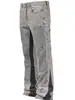 Macacão Jeans masculino 2024 Moda Europeia e Americana ins macacão transfronteiriço stretch patch Jeans laminado chifre