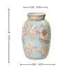 Jarrón Pequeño de Cerámica Retro Colorido con Patrón Floral, Recipiente para Arreglos Florales, Decoración Suave para Maquetas, Decoración de Mesa, Porcelana