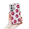 Funda acrílica retro francesa de flores rojas más vendida S26Ultra adecuada para funda de teléfono magnética Galaxy S24