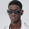 Gafas de Sol Futuristas Estilo Novio 2023 Moda Y2K Street Shoot Hip Hop Alienígena Gafas para Mujer