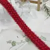 Vestido de Seda de Vidro Preto e Branco Decorado com Renda Acessórios de Punho DIY Acessórios Pequeno Laço de Renda Perfumada Acessórios