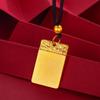 Colgante de la marca Shajin Ping'an Xiangyun Wuyi para hombre y mujer, nuevo colgante de collar de cadena de lana de primavera china de la marca Wuyi